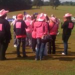 Pink cowboy hats were abundant!