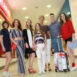 Models at Fashion on the move, from left, Heidi Messias, Stephy Lloyd, Chloe Ives, Leah Hickman, Sally Mansell, Jordan Blakewell and Charlotte Burton