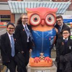 From L-R Maryam Kadhum, Calista Lowry, Jacob Rose and Kaye Neels at Birmingham Children’s Hospital