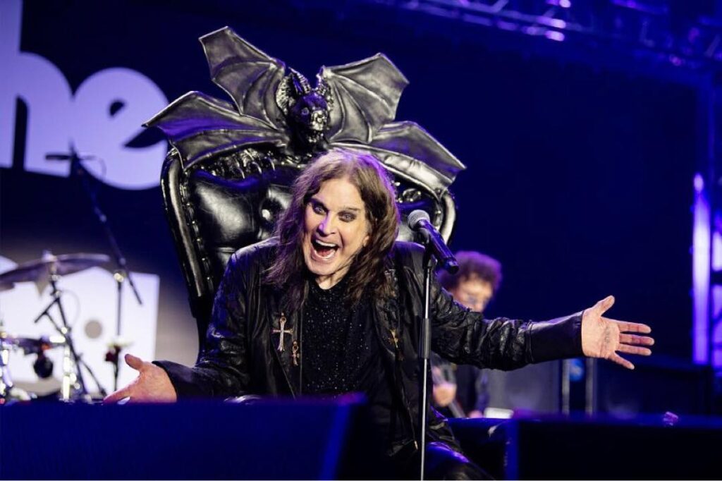 Ozzy Osbourne on stage at the Black Sabbath farewell gig at Villa Park, Birmingham on July 5th 2025